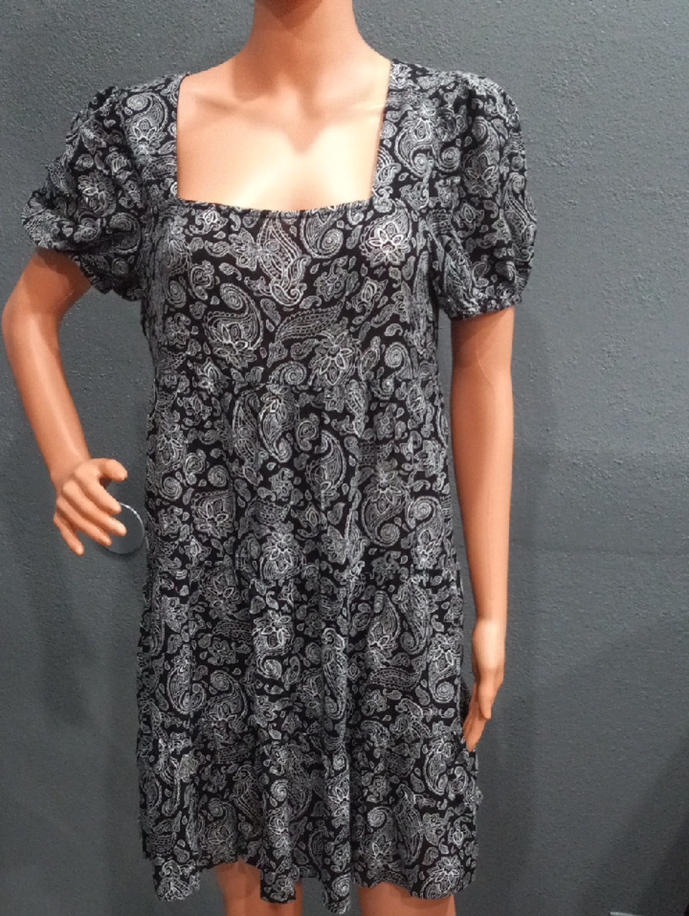 TASH + SOPHIE Square Neck Puff Sleeve Dress Sz L